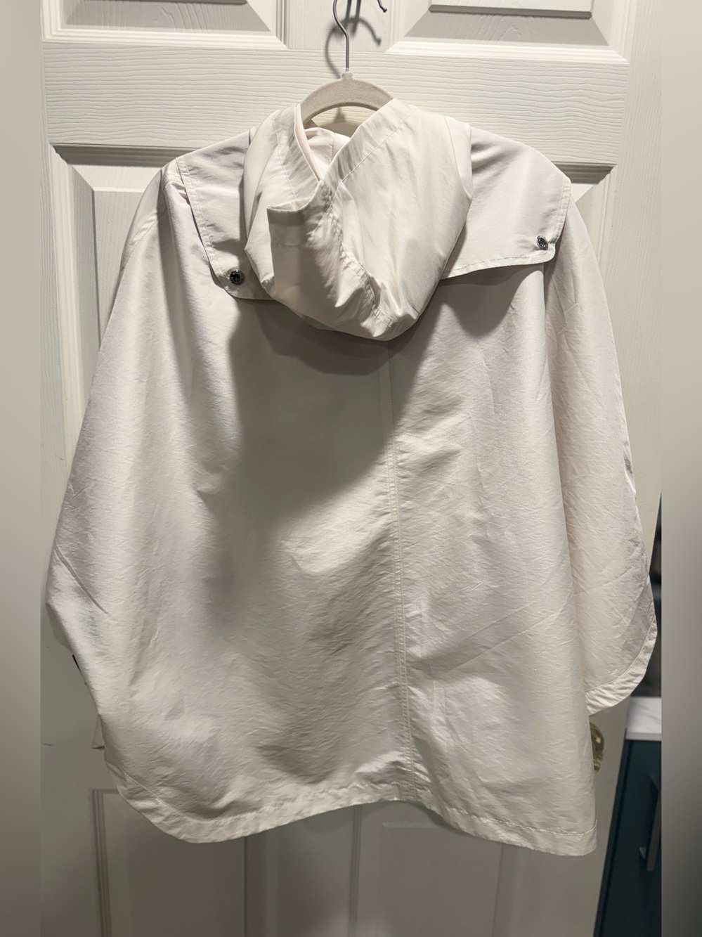 NWT Michael Kors Hooded Poncho Jacket White Cape Windbreaker Size S - Picture 8 of 16